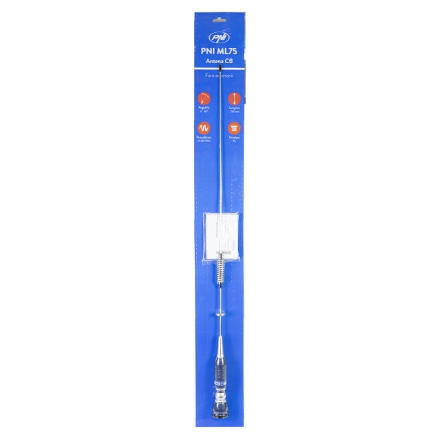 Bax 20 bucati antene CB PNI ML75, lungime 75cm, 26-28MHz, 300W, rabatabila, fara accesorii