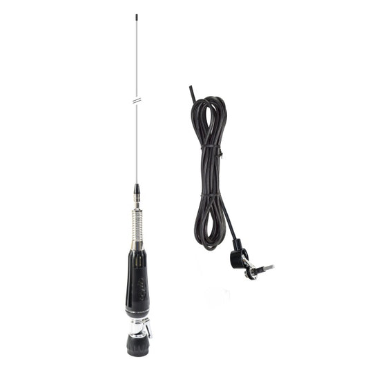 Bax 30 bucati antene CB PNI LED 1000 rabatabila, 80 cm lungime, cu cablu si montura fixa tip fluture, 26-30 MHz, 300 Watt, ilumineaza in timpul emisiei