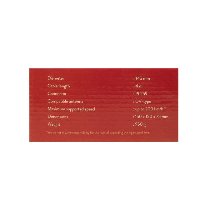 Baza magnetica PNI 145/DV 145mm contine cablu 4m si mufa PL259