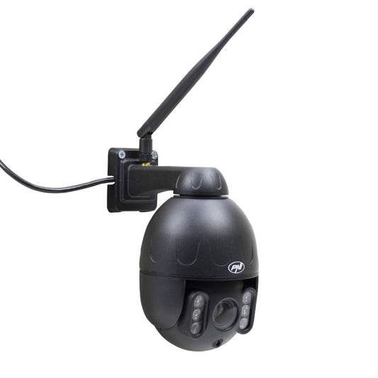 Camera supraveghere video PNI IP655B 5MP WiFi PTZ 5X Zoom optic H265, slot microSD, stand-alone, Night Vision 50m IP66 Alarma detectie miscare Comunicare audio bidirectionala