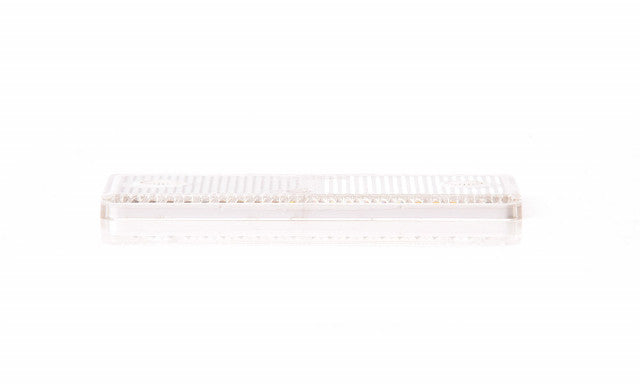 Catadioptru reflectorizant dreptunghiular alb 96x42 mm