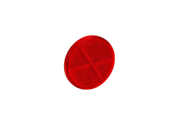 Catadioptru reflectorizant rotund rosu fi 60 mm