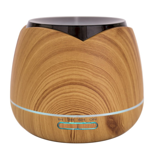 Difuzor aromaterapie PNI HU180 pentru uleiuri esentiale, cu ultrasunete, 400 ml, timer, 7 culori LED, inchidere automata, Wood Grain