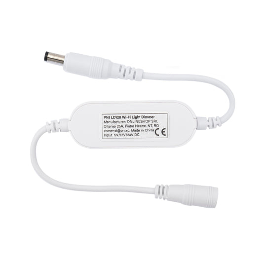 Dimmer inteligent PNI LD120 cu WiFi, control prin aplicatia Tuya Smart, alimentare 5V/12V/24V DC, maxim 72W