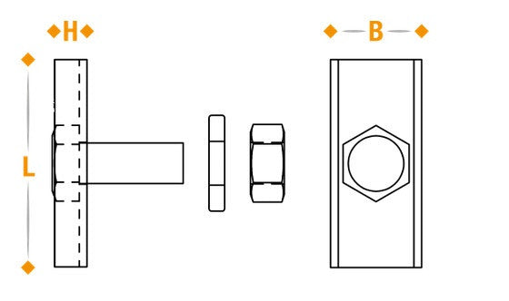 Elemente fixare bara aluminiu