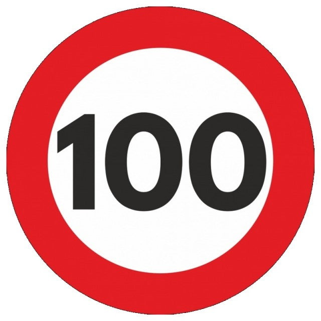 Indicator limitare viteza autocolant 100 km/ora Ø12