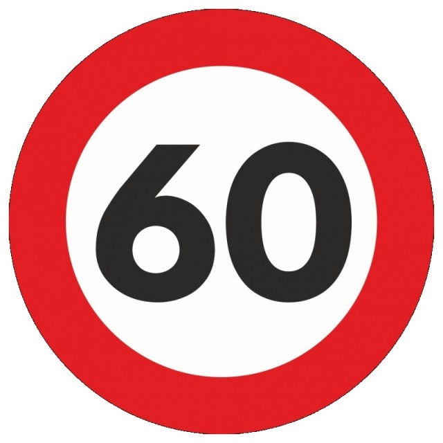 Indicator limitare viteza autocolant 60 km/ora Ø12