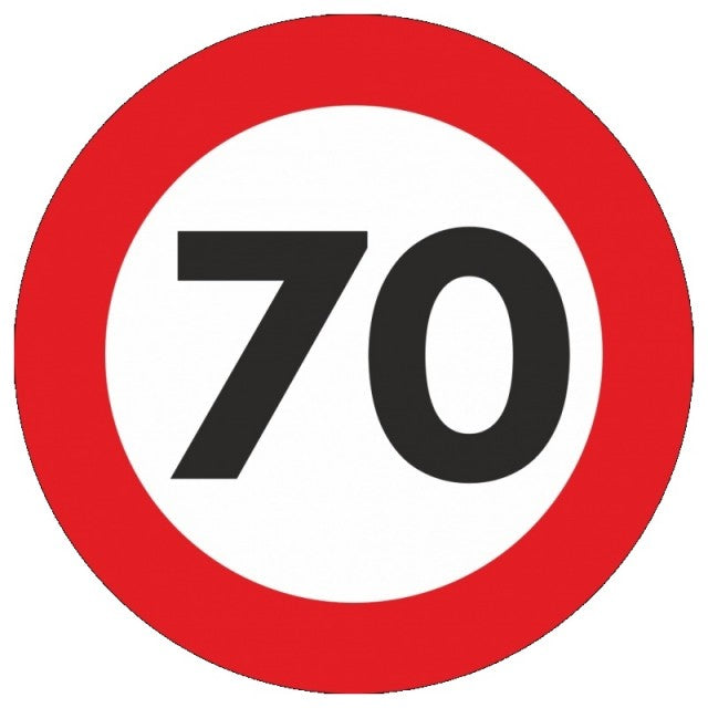 Indicator limitare viteza autocolant 70 km/ora Ø12