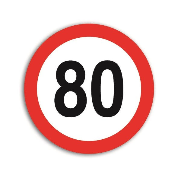Indicator limitare viteza autocolant 80 km/ora