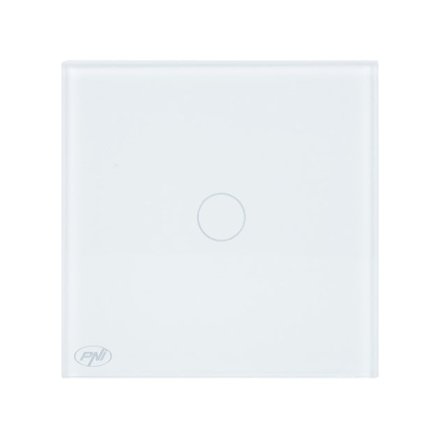 Intrerupator inteligent cu touch PNI SafeHome PT101L WiFi, 600W, control prin aplicatia Tuya Smart, compatibil cu Alexa si Google Assistant - Live Wire, fara nul