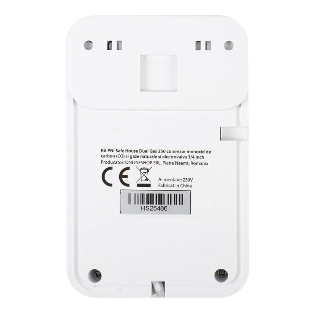Kit PNI Safe House Dual Gas 250 cu senzori pentru 2 tipuri de gaz monoxid de carbon (CO) si gaze naturale si electrovalva 3/4 inch