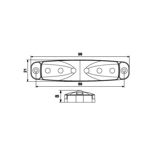 Lampa pozitie portocalie 6 leduri