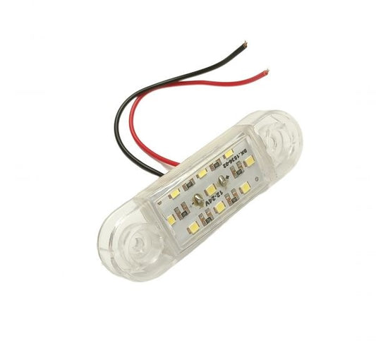 Lampa pozitie-strobo ovala alba 9 leduri 24V