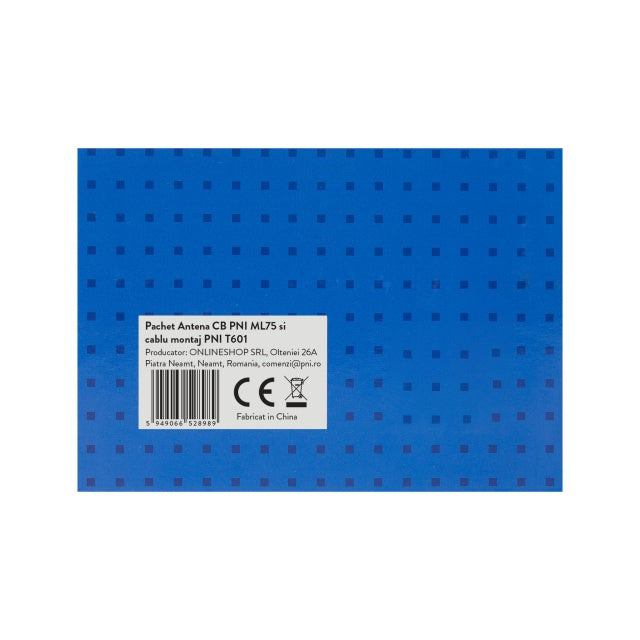 Pachet Antena CB PNI ML75 si cablu montaj PNI T601, lungime 75cm, 26-28MHz, 300W, rabatabila,