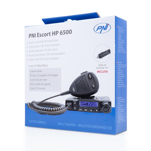Pachet Statie radio CB PNI Escort HP 6500 ASQ + Antena CB PNI S9 cu magnet