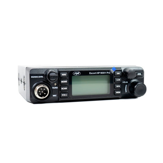 Pachet statie radio CB PNI ESCORT HP 9001 PRO ASQ reglabil, AM-FM, 12V, 4W + Antena CB PNI Extra 48 cu magnet inclus, 45 cm, 150W, SWR 1.0