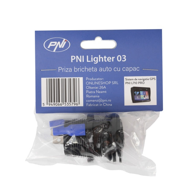 Priza bricheta auto PNI Lighter 03 cu capac, 12V 15A, 24V 10A