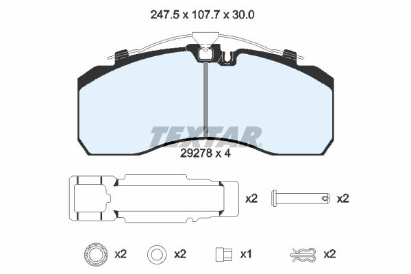 SET PLACUTE FRANA TEXTAR DAF, IRISBUS, IVECO, KARSAN, MAN, MERCEDES, NEOPLAN, RENAULT, SCANIA, SETRA