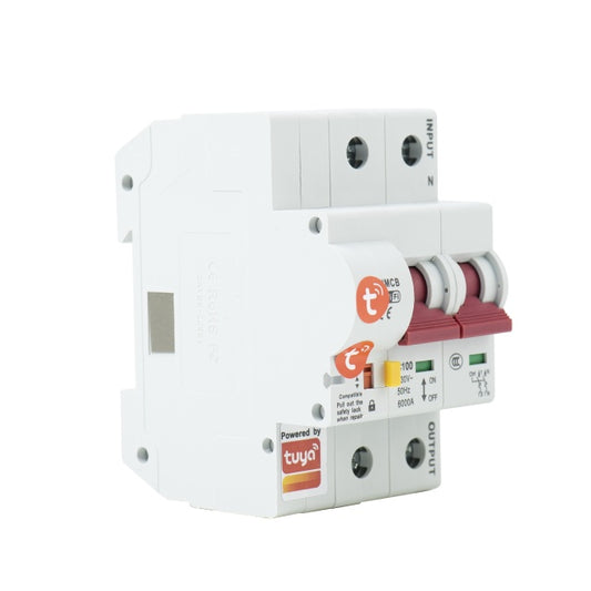 Siguranta automata inteligenta PNI SafeHome PT802P WiFi, 2P, 100A, comanda prin internet, aplicatie de mobil Tuya Smart, integrare in scenarii si automatizari smart cu alte produse compatibile Tuya, A