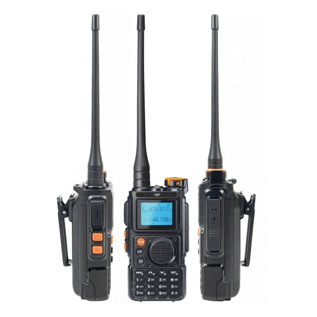 Statie radio portabila VHF/UHF PNI P16UV, 999 canale, dual band TX si 6 benzi RX, transmisie VOX, Scan, Radio FM, canale meteo, Li-Ion 2600 mAh