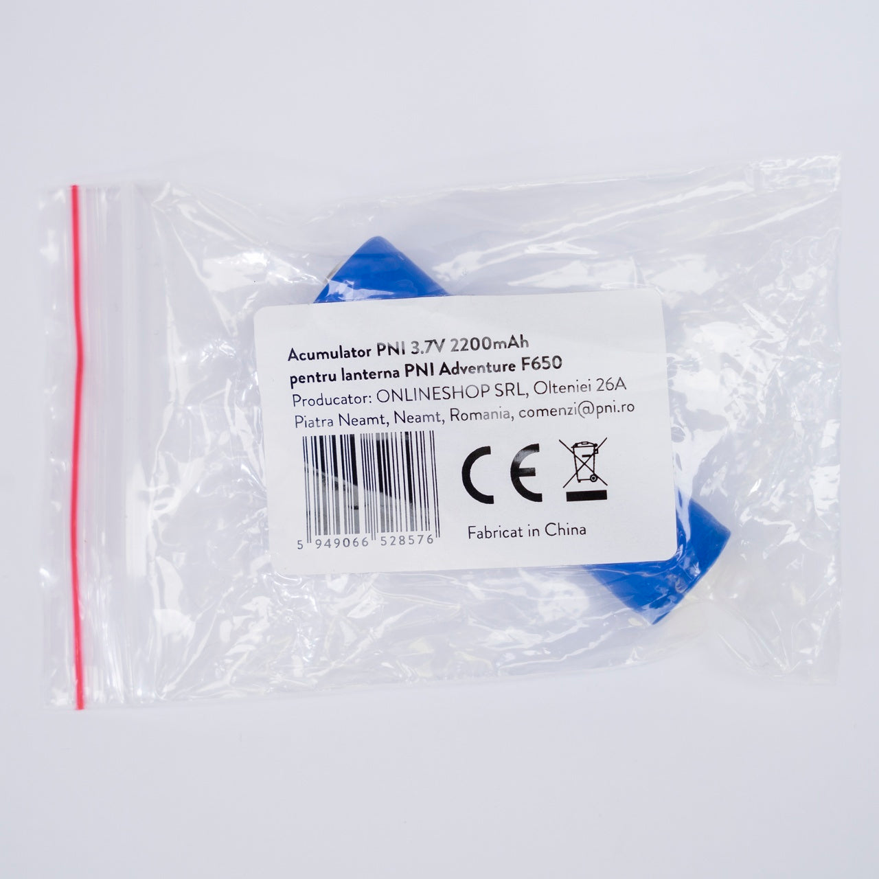 Acumulator PNI 3.7V 2200mAh 18650 pentru lanterna PNI Adventure F650