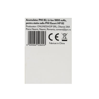 Acumulator PNI 82, Li-Ion 1800 mAh, pentru statia radio PNI Escort HP 82