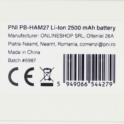 Acumulator PNI PB-HAM27 Li-Ion 2500 mAh pentru scaner PNI HAM27