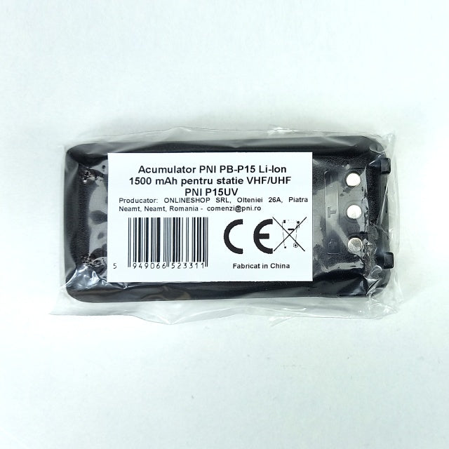 Acumulator PNI PB-P15 Li-Ion 1500 mAh pentru statie VHF/UHF PNI P15UV