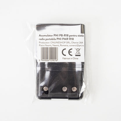 Acumulator PNI PB-R18 pentru statie radio portabila PNI PMR R18, Li-Ion, 1600mAh, 7,4V
