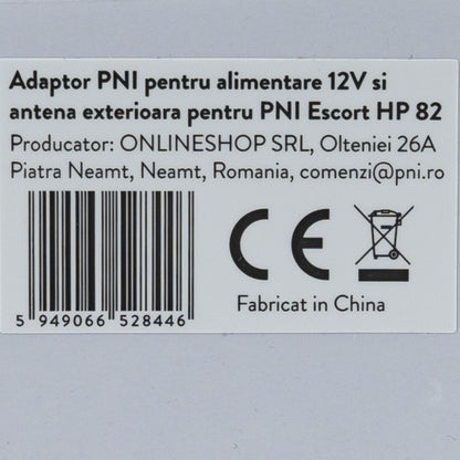 Adaptor PNI pentru alimentare 12V si antena exterioara pentru PNI Escort HP 82