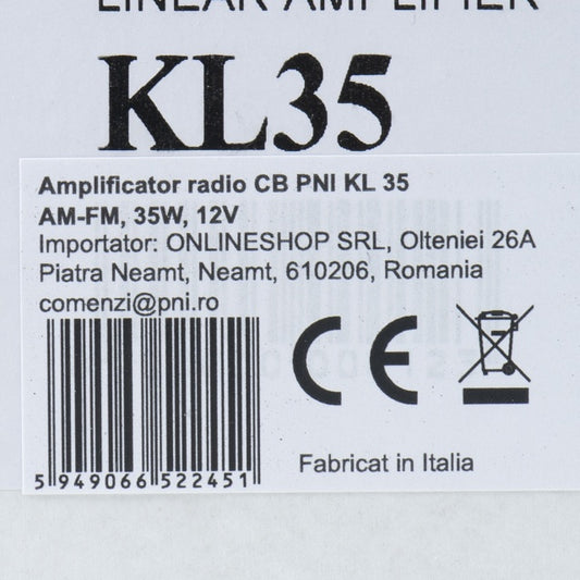 Amplificator radio CB PNI KL 35, AM-FM, 35W, 12V