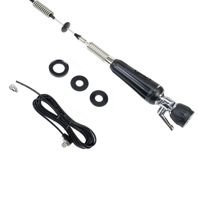 Antena CB PNI LED 850, 85 cm, 300 Watt, rabatabila ilumineaza in timpul emisiei si cablu montaj PNI T601