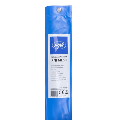 Antena CB PNI ML50, lungime 48cm, 26-28MHz, 600W cu cablu de legatura RG58 3,5 metri, fara mufa PL259