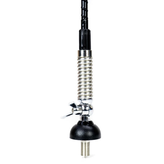 Antena CB PNI S60 cu fluture, lungime spic 59 cm, cu montura, cablu 4 m si mufa PL, fibra de sticla