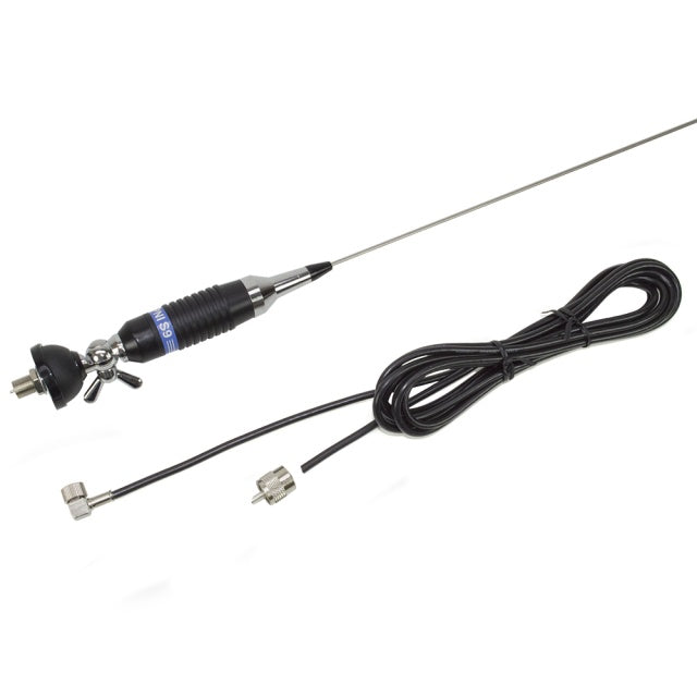 Antena CB PNI S9 cu fluture lungime spic 120 cm cu cablu RG58 de 4m
