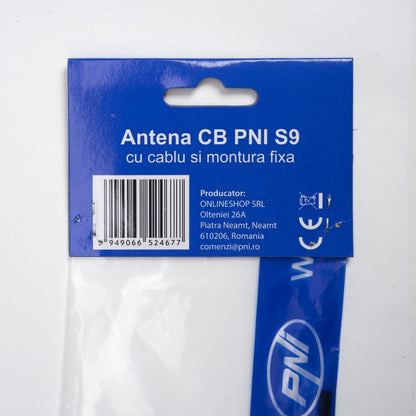 Antena CB PNI S9 cu fluture lungime spic 120 cm cu cablu RG58 de 4m