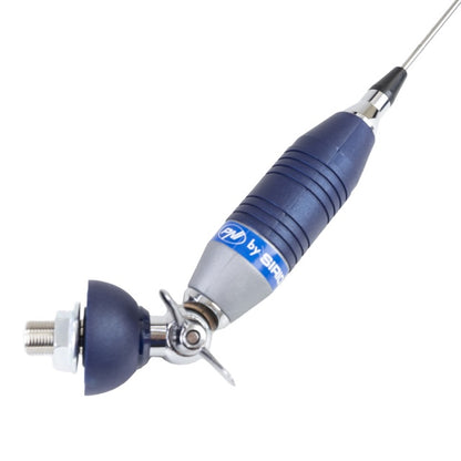 Antena CB Sirio SUPER 9 cu fluture, lungime 155 cm, 27 - 28.5 MHz, 250W, montura, cablu RG58 de 4m si mufa PL259 incluse