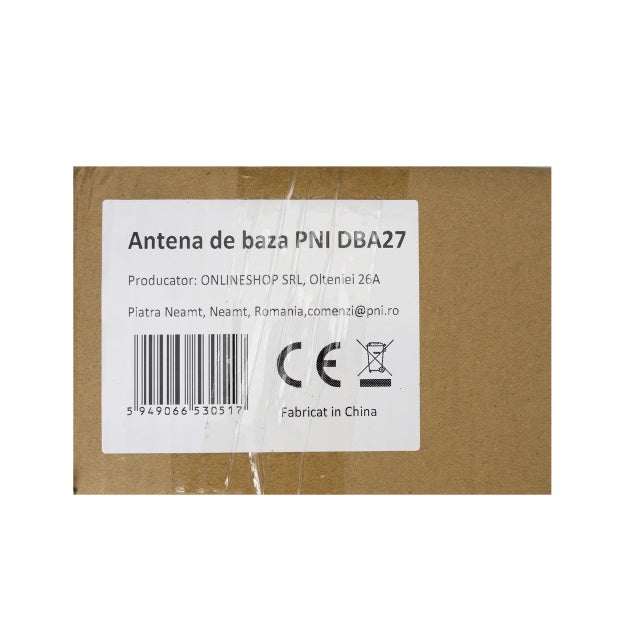 Antena de baza PNI DBA27 26-28 MHz, 620 cm, conector SO-239, 5 elementi, pentru cladiri