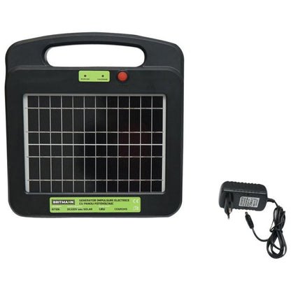 Aparat generator de impulsuri DC 12V/220V, cu panou solar pentru gard electric