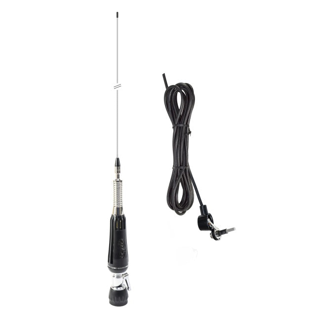 Bax 30 bucati antene CB PNI LED 1000 rabatabila, 80 cm lungime, cu cablu si montura fixa tip fluture, 26-30 MHz, 300 Watt, ilumineaza in timpul emisiei