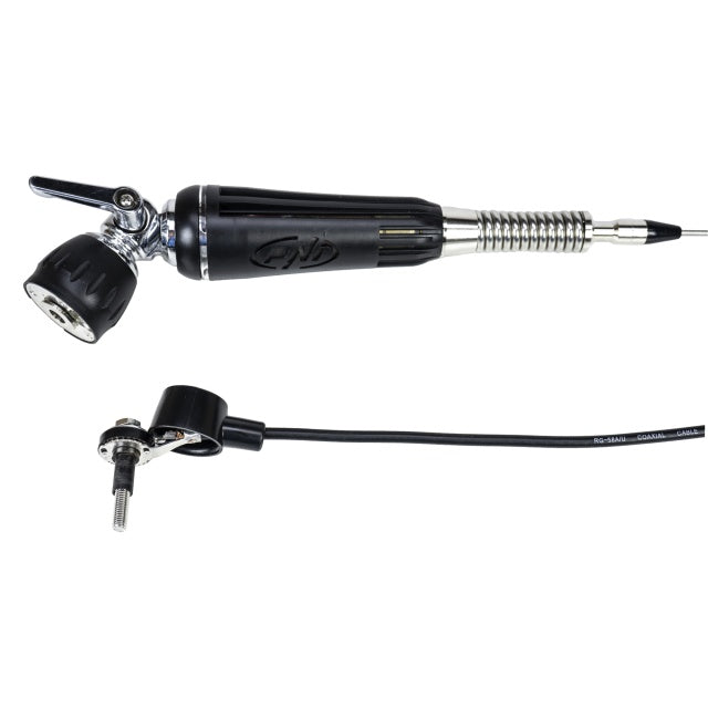 Bax 30 bucati antene CB PNI LED 1000 rabatabila, 80 cm lungime, cu cablu si montura fixa tip fluture, 26-30 MHz, 300 Watt, ilumineaza in timpul emisiei