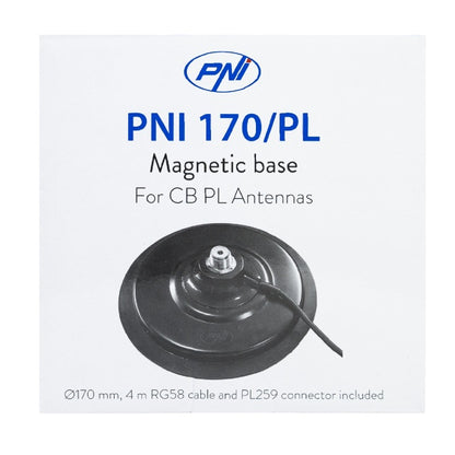 Baza magnetica PNI 170/PL 170 mm, slim, contine cablu 4m si mufa PL259