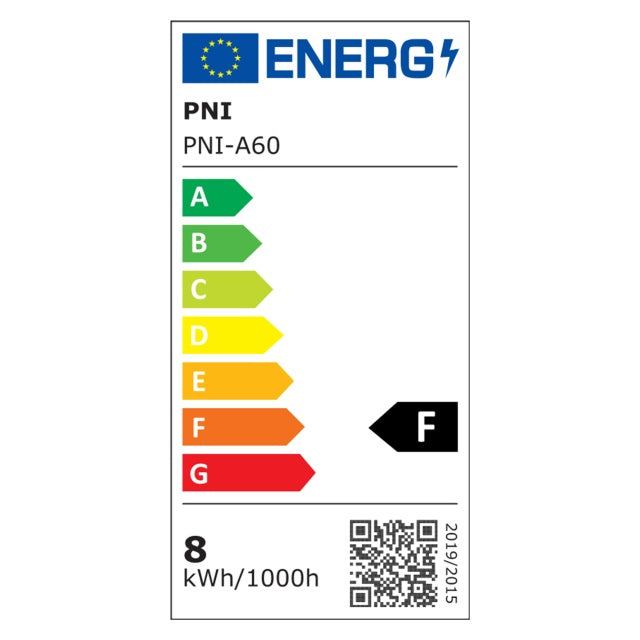 Bec cu LED PNI A60, 8.5W, 806lm, 6500W, soclu E27