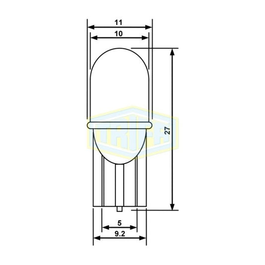 Bec led alb bord 24V W2,1x9,5d W5W socl.s - TRIFA