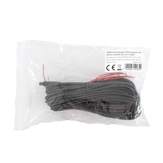 Cablu de prelungire PNI lungime 15m pentru camere de mers inapoi, 4 pini, jack 2.5 mm