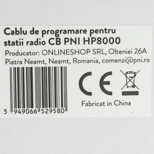 Cablu de programare pentru statiile radio CB PNI Escort HP8000L, HP8001L, HP8024