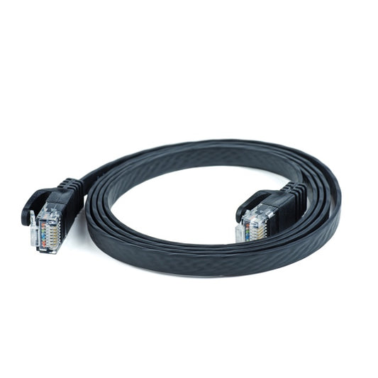 Cablu de retea plat S/STP CAT7 PNI U7030B, 2 x RJ45, 4 perechi de fire, 32AWG, cupru, 10 Gbps, 600 MHz, 3m, negru