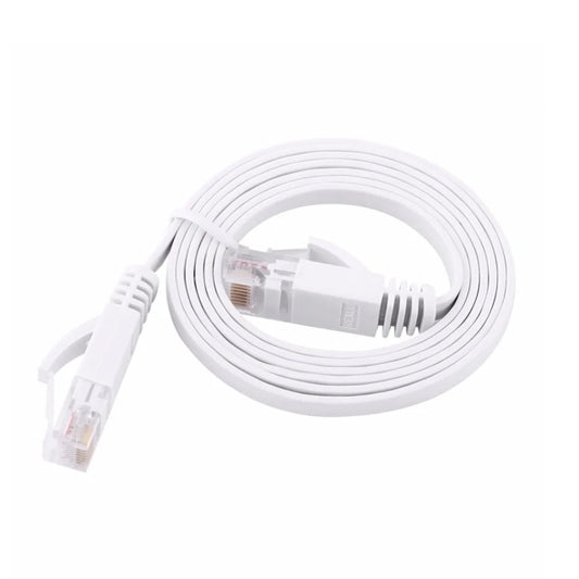 Cablu de retea plat S/STP CAT8 PNI U8030W, 2 x RJ45, 4 perechi de fire, 28AWG, cupru, 40 Gbps, 2000 MHz, 3m, alb