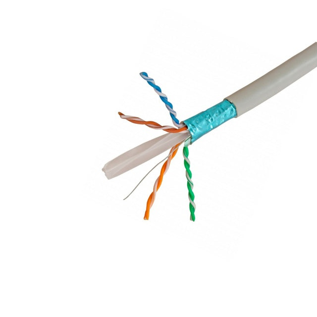 Cablu FTP CAT6 PNI F06 cu 4 perechi pentru internet 1 Gigabit si sisteme de supraveghere Rola 305m