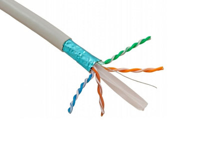 Cablu la metru FTP CAT6 PNI F06 cu 4 perechi pentru internet 1 Gigabit si sisteme de supraveghere Rola 305m